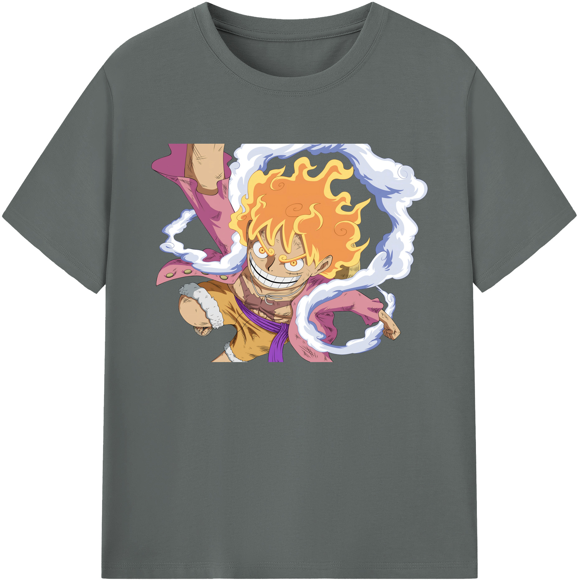ワンピース モンキー・D・ルフィ ONE PIECE Monkey D. Luffy 綿100％ メンズ半袖Tシャツ｜肌触りやわらか＆通気性